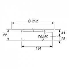 TECE сифон горизонтальный DN 50 для террас и балконов