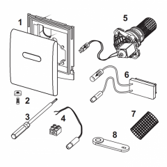 TECE planus Лицевая панель смыва ИК для писсуара , нерж сталь сатинированная