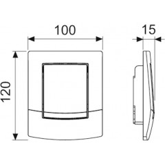 TECEambia Urinal, клавиша,хром глянцевый