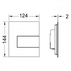 TECEsquare Urinal, черный матовый