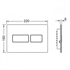 TECEsolid. Панель смыва с двойной системой смыва для унитаза, цвет белый матовый