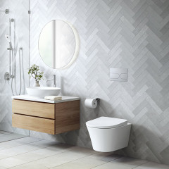 TOTO GP Унитаз подвесной 540*380*335мм, TORNADO, смыв 4,5л, CeFiONtect, без сиденья, (продаем с сиденьем TC524EU), цвет: белый