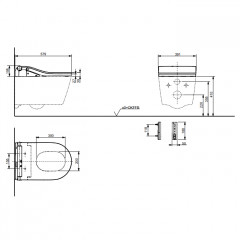TOTO WASHLET RW Сиденье 579*391*108мм, с дистанционным управлением и автосмывом, для унитаза: CW542EY, цвет: белый