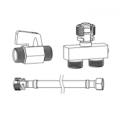 TOTO Комплект для подключения WASHLET, скрытой подключение, для модулей TOTO/GEBERIT (Продаем с унитазами/вошлетами TOTO TCF802C2G)
