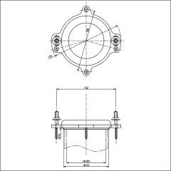 TOTO NEOREST AH Фланец для унитаза CS989VT#NW1/CS985VR#NW1 (необходим при сливе в пол) (БЕЗ унитаза не продаем!)
