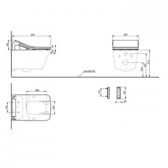 TOTO WASHLET SX EWATER+ Сиденье 386х579х146 мм, с дистанционным управлением, для унитаза CW522EY, цвет: белый