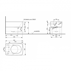 TOTO SG Пластиковая декоративная панель для подвесного унитаза CW512YR, цвет: белый