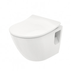 TOTO NC Унитаз 380x530x340мм, подвесной, без сиденья, безободковый, Tornado Flush, CeFiONtect, цвет: белый