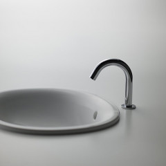 TOTO PUBLIC Раковина 530x450x177мм, встраиваемая сверху, без отв.под смеситель, с переливом, CeFiONtect, цвет: белый