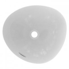 TOTO VESSEL TA Раковина460x420x177мм, ассиметричная чаша, без отв.под смеситель, с переливом, CeFiONtect, цвет: белый глянец