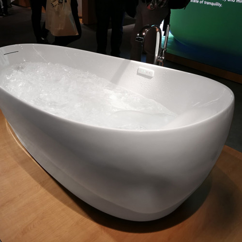 TOTO NEOREST Ванна 2200x1050x780 мм, отдельностоящая, со сливом-перел, подгол.с сифоном,с гидро- и аэромасс.,с эффектом невесомости, цвет: белый