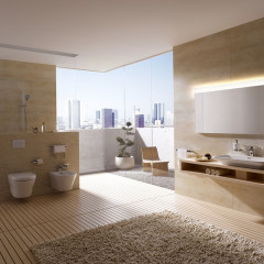 TOTO MH Биде 400x550x310мм, подвесное , с 1 отв.под смеситель, с переливом, CeFiONtect, цвет: белый (СО СКЛАДА продаем только с унитазом CW162Y)