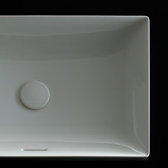 TOTO TR Lavatory Раковина 600x380x137(70) мм, полувстр, без отв. под смесит, с переливом, CeFiONtect, LinearCeram цвет: белый (без арматуры слива)