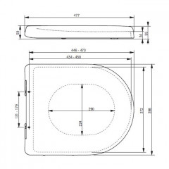 TOTO MH Сиденье 398x477x59мм, для унитазов CW161Y, CW162Y, CW163Y, цвет: белый