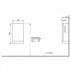TOTO PUBLIC Сушилка для рук, 300x186x550мм, цвет: белый