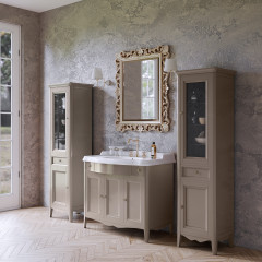 TW Veronica, База с раковиной Simas AR874bi*1 105*56см, с 1отв., 2 верх.ящ. 3 распашные дверки, доводч. Blum, ручки: Riflesso бронза, цвет: TORTORA