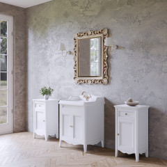 TW Veronica, База с раковиной Simas AR824bi*1 68*54см с 1отв. под смеситель , 2 расп. дверки, доводч. Blum, ручки: Riflesso бронза, цвет: bianco