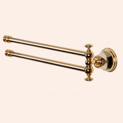 TW Harmony 013, вращающийся полотенцедержатель двойной 49см, цвет держателя: золото