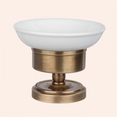 TW Bristol 160, настольная мыльница, керамическая (белый), цвет держателя: бронза