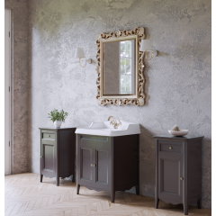 TW Veronica, База с раковиной Simas AR824bi*1 68*54см с 1отв. под смеситель , 2 расп. дверки, доводч. Blum, ручки: Riflesso бронза, цвет: grigio