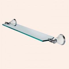 TW Harmony 018, стеклянная полочка 71см, цвет держателя: белый/хром