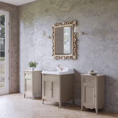 TW Veronica, База с раковиной Simas AR824bi*1 68*54см с 1отв. под смеситель , 2 расп. дверки, доводч. Blum, ручки: Riflesso бронза, цвет: tortora