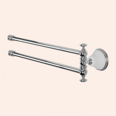 TW Harmony 013, вращающийся полотенцедержатель двойной 49см, цвет держателя: белый/хром