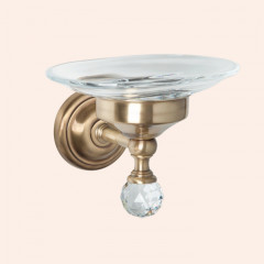 TW Crystal 106, подвесная мыльница, стеклянная, цвет держателя: бронза с кристалом (swarovski)