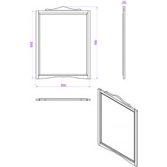 TW Veronica, Зеркало 83*h110см, цвет: bianco