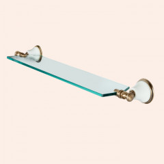 TW Harmony 018, стеклянная полочка 71см, цвет держателя: белый/бронза