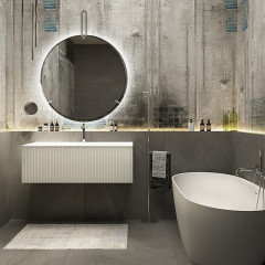 TW Shape комплект мебели, база с раковиной Kerasan 548001*1, 122х52см, с 1-м выдвиж. ящиком с механизмом push to open, цвет: белый матовый RAL9003