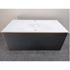 TW Shape комплект мебели, база с раковиной Kerasan 548001*1, 122х52см, с 1-м выдвиж. ящиком с механизмом push to open, цвет: серый матовый RAL7016