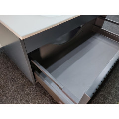 TW Shape комплект мебели, база с раковиной Kerasan 548001*1, 122х52см, с 1-м выдвиж. ящиком с механизмом push to open, цвет: серый матовый RAL7016
