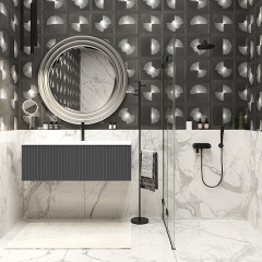 TW Shape комплект мебели, база с раковиной Kerasan 548001*1, 122х52см, с 1-м выдвиж. ящиком с механизмом push to open, цвет: серый матовый RAL7016