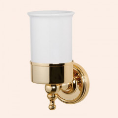 TW Bristol 109, подвесной cтакан, керамический (белый), цвет держателя: золото