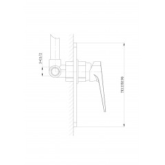 Смеситель для душа встраиваемый WONZON & WOGHAND ATHENS, Хром (WW-084700-CR)