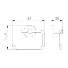Держатель для туалетной бумаги без крышки WONZON & WOGHAND EASY, Хром (WW-8116)