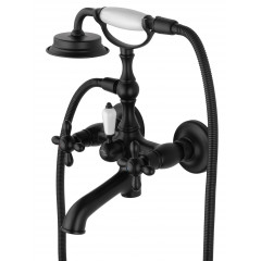 Смеситель для ванны с душем WONZON & WOGHAND RETRO, Черный матовый (WW-88639020-MB)