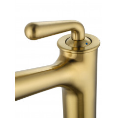 Смеситель для раковины высокий WONZON & WOGHAND STEAM, Брашированное золото (WW-88239008- BG)