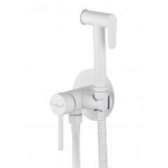 Смеситель с гигиеническим душем встраиваемый WONZON & WOGHAND STICK, Белый матовый (WW-88829902-MW)