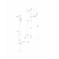 Душевая система WONZON & WOGHAND Line, Черный матовый (WW-AE3354-MB)