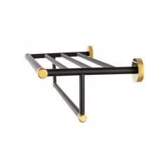 Полотенцедержатель с полкой WONZON & WOGHAND MAJESTIC, Черный/Золото (WW-9281)