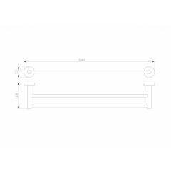 Полотенцедержатель двойной WONZON & WOGHAND EASY, Хром (WW-8111)