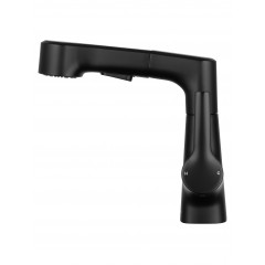 Смеситель для раковины с выдвижным изливом WONZON & WOGHAND, Черный матовый (WW-121B108-MB)