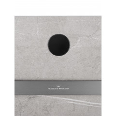 Полотенцесушитель электрический с каменной плитой Серый мрамор WONZON & WOGHAND STUTTGART, Темный графит (WW-A502-GM)