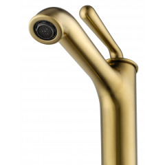 Смеситель для раковины высокий WONZON & WOGHAND STEAM, Брашированное золото (WW-88239008- BG)