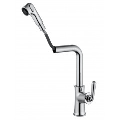 Смеситель для кухни с выдвижным изливом WONZON & WOGHAND, Хром (WW-88439008A-CR)