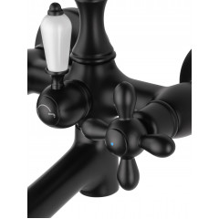 Смеситель для ванны с душем WONZON & WOGHAND RETRO, Черный матовый (WW-88639020-MB)