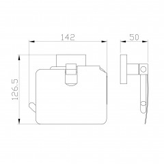 Держатель для туалетной бумаги с крышкой WONZON & WOGHAND POLO, Темное золото (WW-8926-DG)