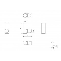 Настенный держатель WONZON & WOGHAND, Хром (WW-994219-CR)